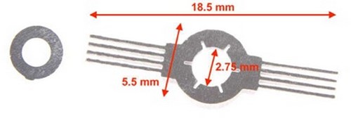 Train-O-Matic 01080114  - CC-N01 (10 pcs. / set) Sleepcontact voor bij de wielen/draaistel (55)-2