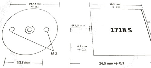 Micromotor.eu 1718S - Motor 17x18 - Single shaft-2