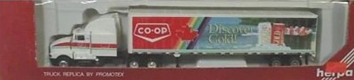 Herpa 2035 H0 - Kenworth T600 Anteater met trailer CO-OP Discover Gold
