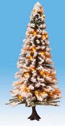 Noch 22130  - Kerstboom, verlicht & besneeuwd