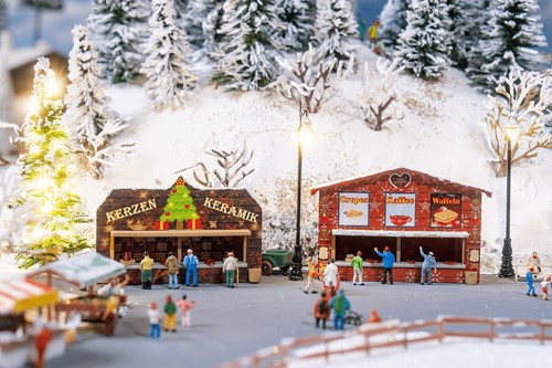 Faller 272021 N - 2 Kraampjes Op De Kerstmarkt