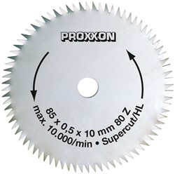 Proxxon 28 731 - Cirkelzaagblad SuperCut Ø85 mm 80T