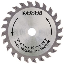Proxxon 28 734 - Cirkelzaagblad Tungsten Carbide Ø80 mm 24T