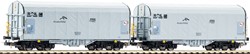 Piko 28344 H0 - 2-delige Set Schuifwandwagen ATIR Rail VI