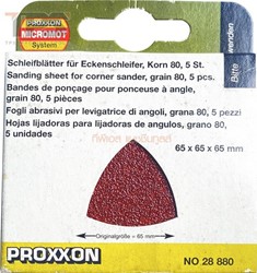 Proxxon 28 880 - Schuurpapier voor Driehoekslijper K80 5 stuks