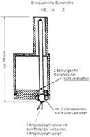 Seuthe 3-14 N - Rookgenerator 14 mm voor installatie in voorbereide locs 8-14 V-2