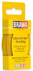 Brawa 3101 H0 - Litze 0,14 mm², 10 m Ring, gelb