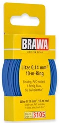 Brawa 3105 H0 - Litze 0,14 mm², 10 m Ring, blau