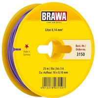 Brawa 3150 H0 - Schaltlitze 0,14 mm², 25 m Spule, lila