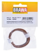 Brawa 32404 H0 - Decoderlitze 0,05 mm², 10 m Ring, braun