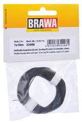 Brawa 32408 H0 - Decoderlitze 0,05 mm², 10 m Ring, schwarz