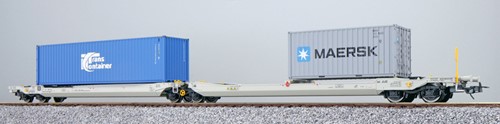 ESU X 36547 H0 - Taschenwagen, H0, Sdggmrs, NL-AAEC, Container TKRU + MRKU