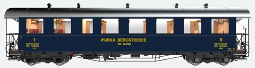 ESU X 36640 IIm - Plattformwagen, Pullman IIm, AB 4453 DFB, mit digitaler Beleuchtung