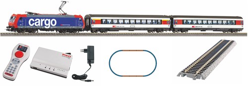 Piko 59107  - PSCwlan S-Set SBB EC Re 484 + 2 Wg. A-Gleis & B VI