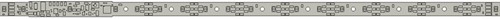 ESU 50719 H0 TT N - Innenbeleuchtungs-Set mit Decoder, 264mm, teilbar, PowerPack Option, 13 LED, gelb