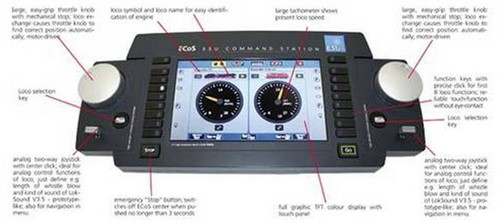 ESU 50220  - ECoS 2.5 Command Station 6A, 7" TFT display, Capacitive Touch,MM/DCC/SX/M4, powersupply 90-240V EU, output 15-21V 150W-3