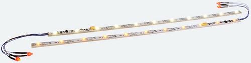 ESU 50708 H0 TT N - Innenbeleuchtungs-Set mit Decoder + Schlusslicht, 255mm, teilbar, PowerPack Option, 11 LED, warm white, Spurweite: N, TT, H0 (42)
