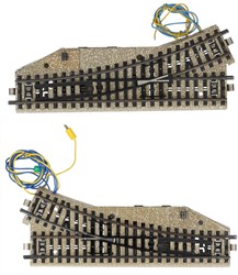 Märklin 5221/5202 H0 - M-Rails Elektrische Wisselpaar L/R 180 mm 30gr Kleine Hendel