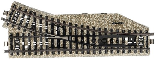 Märklin 5221/5202 H0 - M-Rails Elektrische Wissel Rechts 180 mm 30gr Kleine Hendel