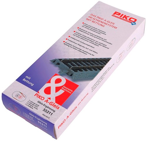 Piko 55311 H0 - Rails met Bedding Rails Set B-2