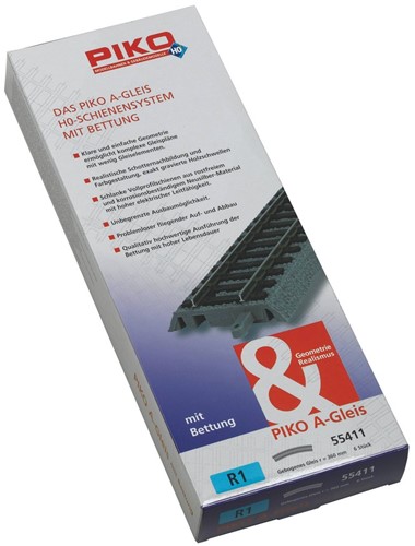 Piko 55411 H0 - Rails met Bedding Bocht R1 360 1stuks-2