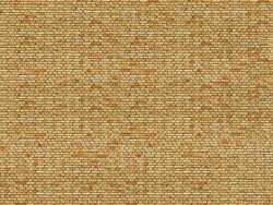 Noch 56613 H0 - Stenen muur / straat, klinkers geel, 3D karton