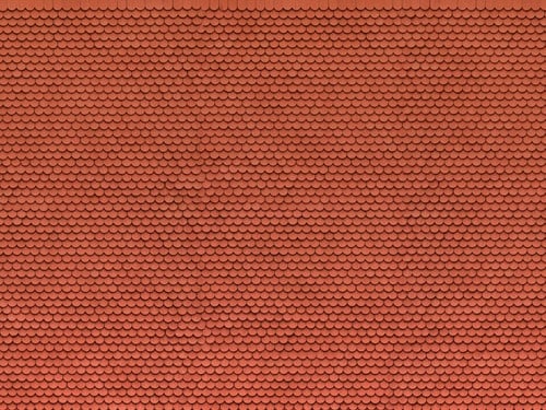 Noch 56690 H0 - Dakpannen, beverstaart, rood, 3D karton