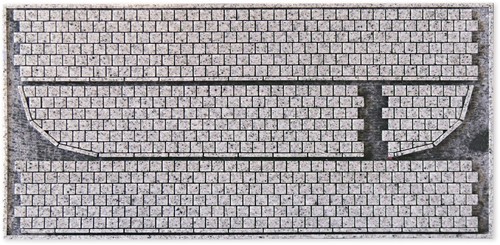 Noch 60342 H0 - Stoep / trottoir, kasseien (2,4 cm breed, 83 cm lang)-2