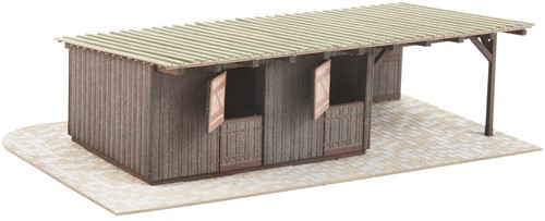 Noch 66717 H0 - Paardenbak + boxen met paard en begeleider, Micro Motion-3