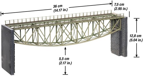 Noch 67027 H0 - Spoorbrug, staal-3