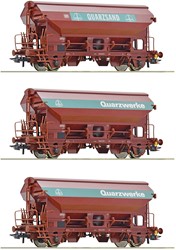 Roco 77052 H0 - 3-delige set: Zwenkdakwagen DB