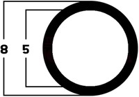 Roco 85612  - Haftringe D8/D5x0!5 - 10 Stk.