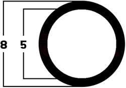 Roco 85612  - Haftringe D8/D5x0!5 - 10 Stk.