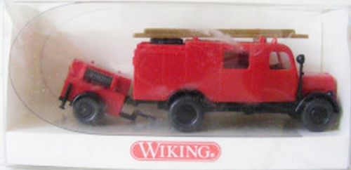 Wiking 863 00 20 H0 - Opel Blitz LF8 met Aanhanger Brandweer