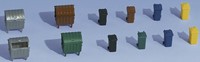 Kibri 8656 H0 - Vuilniscontainers 12stuks