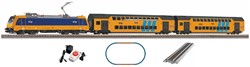 Piko 97939 H0 - Startset Elektrische Locomotief Passagierstrein met 2 Dubbeldekkerzitrijtuigen NS A-Rails & B V