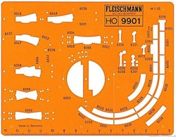 Fleischmann 9901 H0 - Railsjabloon 1:10 H0