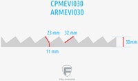 Feldherr ARMEVI030 N - Zigzagpatroon 1000 mm x 1000 mm x 30 mm aanpasbaar schuimbak N-spoor-3