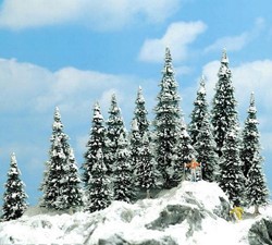 Busch 6466 H0 - Besneeuwde Dennen