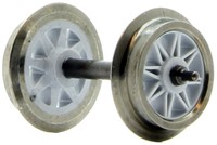 Märklin E34382604 - Radsatz  2 Stück AC wielset compleet, spaakwiel grijs, as 25,5 mm, wiel 11 mm AC Stommp As