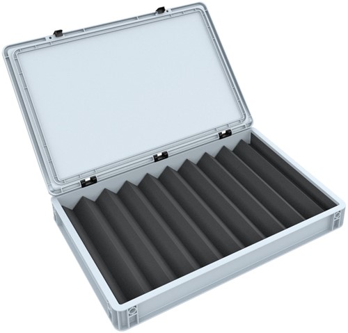 Feldherr EB87Set H0 - Eurobox / containerkoffer met Treinbed - 9 compartimenten voor H0-spoor