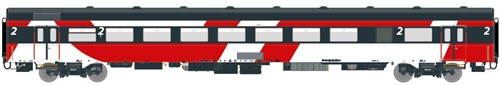 Exact-Train EX11143 H0 - NS ICRm Fyra 1 (Amsterdam - Brussel) voor het Hsl traject ingezet Bagagerijtuig Bd (Rood/Roze/Wit)