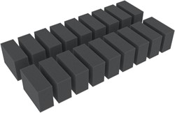 Feldherr HS040A002 H0 - Afstandhouders / schuimblokken / kubussen 18X 55 mm x 40 mm x 20 mm