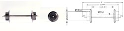 Fleischmann 534022  - Radsatz <25> 5,8 mm - RoLa-Wagen (00534022)