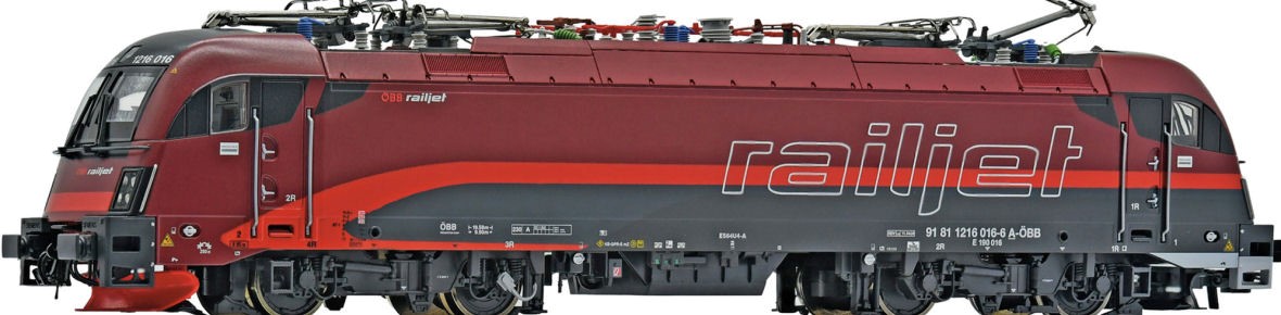 Roco Nieuw Binnen: DB Cargo 1616 "Oldenzaal" en ÖBB Railjet Taurus 1216