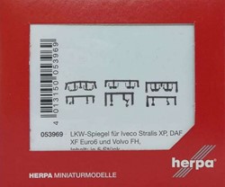 Herpa 053969 H0 - Vrachtwagenspiegels voor Iveco Stralis, DAF Xs Euro 6, Volvo FH