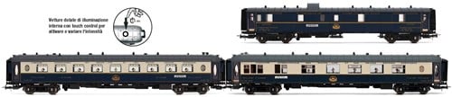 Rivarossi HR4390 H0 - CIWL, 3-unit pack "Edelweiss Pullman Express", set 1/2 (DD3, VPC Côte d´Azur + VP Étoile du Nord), ep. II