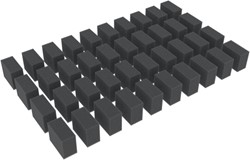 Feldherr HS025A001 N Z - 40 afstandhouders / schuimblokken 30 mm x 25 mm x 15 mm