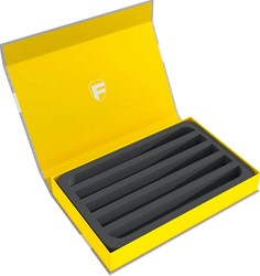 Feldherr HSMB040P25 Z - Magnetische Box geel - 5 sleuven voor spoor Z - horizontaal