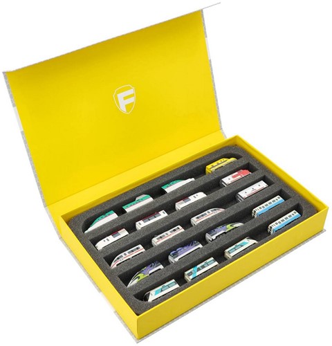 Feldherr HSMB040P49 Z - Magnetische Box geel - 5 sleuven voor spoor Z Kort modellen - horizontaal